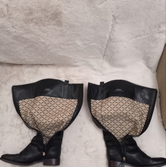 Tory Burch Leather Black Preppy Bristol Equestrian Boot Country Boho Old Money 8 - Picture 10 of 10